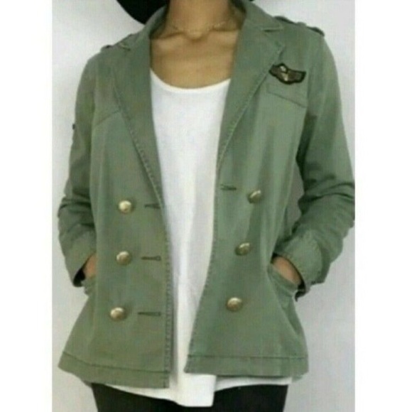 𝅺Cabi 326 Womens Small S Military Sergeant Flight Double Breasted Utility Jacket - Picture 5 of 11